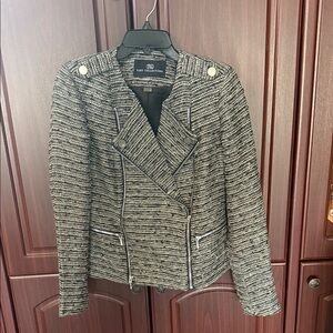 Tart Collections Women's Black and Gray Tweed Jacket